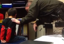 Kenton County, Kentucky, sheriff's deputy & bully boy Kevin Sumner with ferocious 8-year-old prisoner